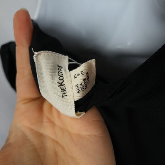 Anthropologie The Korner Black Bow-Tie Elegant Puff Sleeve Shift Dress - Small - Picture 11 of 12